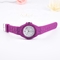 Promotional Gifts Silicone Rubber Bracelet Watch Purple Color With RoHS &amp; CE Approval